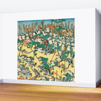 Fashionable Battle of Frogs by Kawanabe Kyosai, 1864 Wall Mural Gallery Image 2