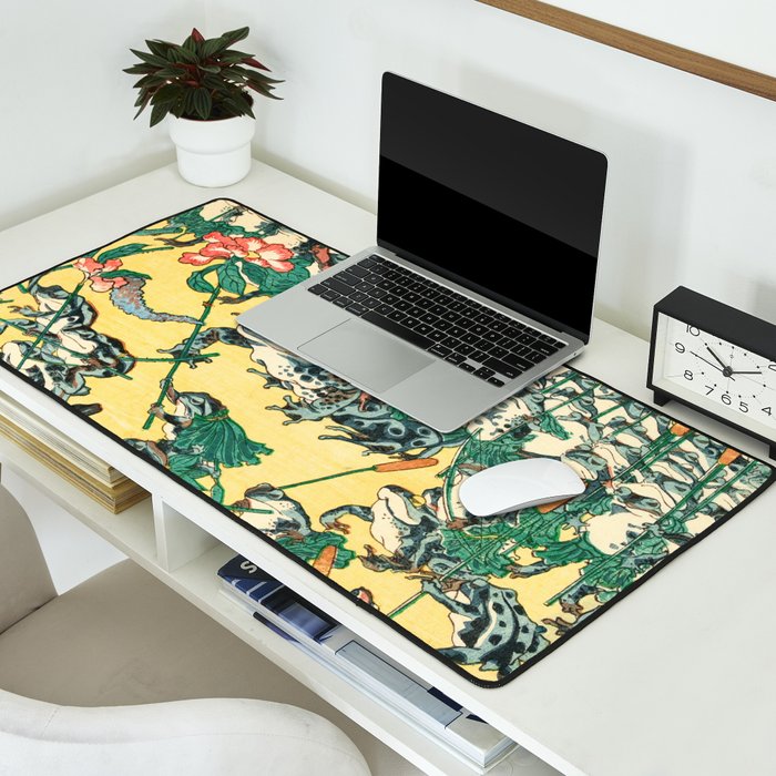 Fashionable Battle of Frogs by Kawanabe Kyosai, 1864 Desk Mat Gallery Image 2