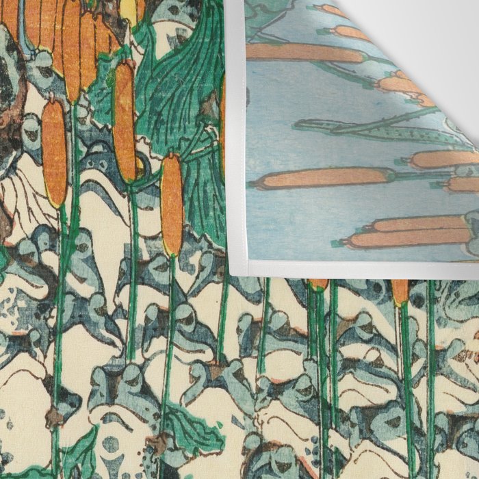 Fashionable Battle of Frogs by Kawanabe Kyosai, 1864 Wall Tapestry Gallery Image 3