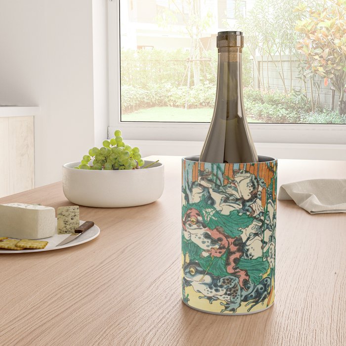 Fashionable Battle of Frogs by Kawanabe Kyosai, 1864 Wine Chiller Gallery Image 4