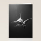 Hammerhead Shark (Black and White) Stationery Card Gallery Image 2