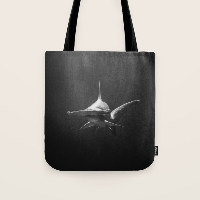 Hammerhead Shark (Black and White) Tote Bag Gallery Image 1