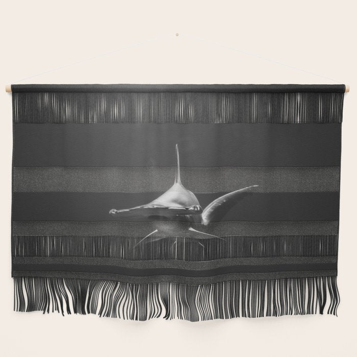 Hammerhead Shark (Black and White) Wall Hanging Gallery Image 1