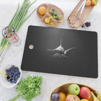 Hammerhead Shark (Black and White) Cutting Board Gallery Image 2