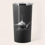 Hammerhead Shark (Black and White) Travel Mug Gallery Image 1
