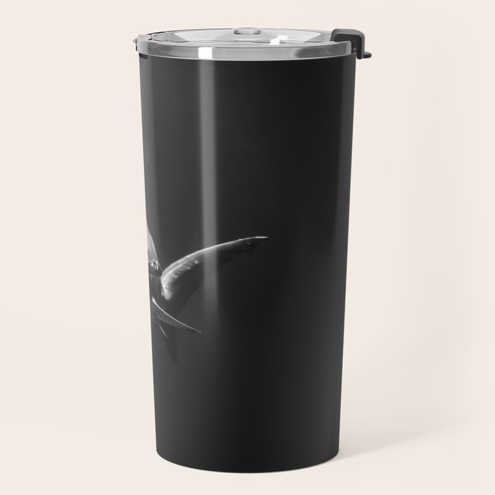 Hammerhead Shark (Black and White) Travel Mug Gallery Image 2