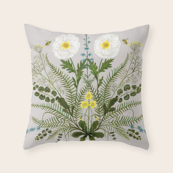 Poppy and Primrose Throw Pillow Gallery Image 6