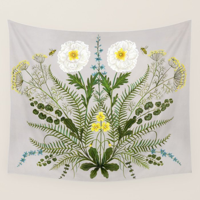 Poppy and Primrose Wall Tapestry Gallery Image 1