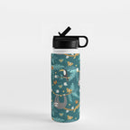 Sloth Hanging in a Teal Forest Water Bottle Gallery Image 1