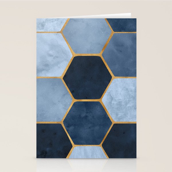 Blue Stone Coastal Design Stationery Card Gallery Image 1