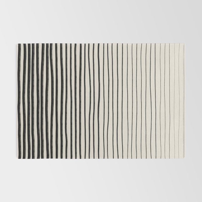 Black Horizontal Lines Rug Gallery Image 2