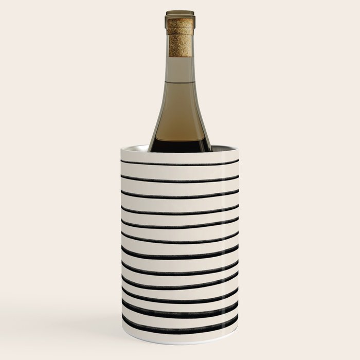 Black Horizontal Lines Wine Chiller Gallery Image 2