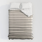 Black Horizontal Lines Duvet Cover Gallery Image 6