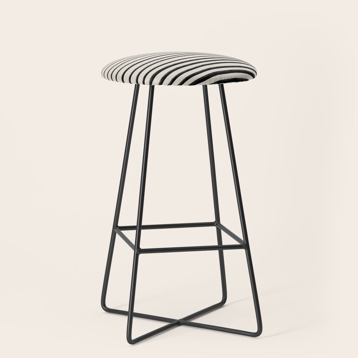 Black Horizontal Lines Stool Gallery Image 1