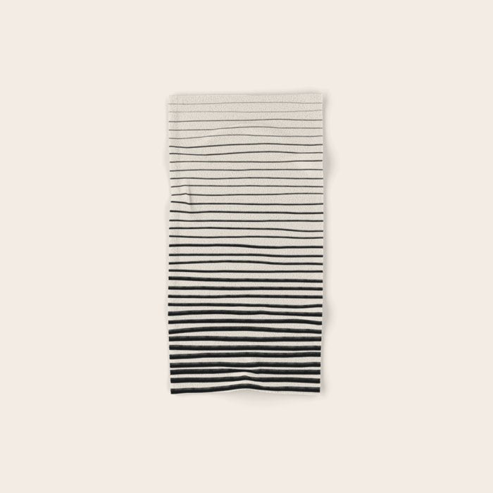 Black Horizontal Lines Towels Gallery Image 1