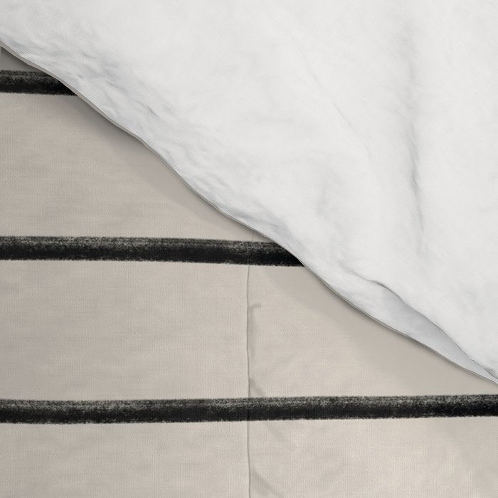 Black Horizontal Lines Comforter Gallery Image 4