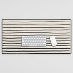 Black Horizontal Lines Desk Mat Gallery Image 1