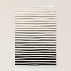 Black Horizontal Lines Stationery Card Gallery Image 2