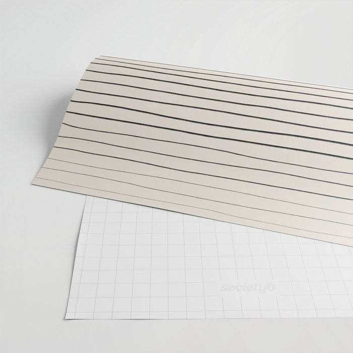 Black Horizontal Lines Wrapping Paper Gallery Image 2