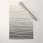 Black Horizontal Lines Wrapping Paper Gallery Image 1