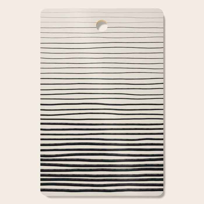 Black Horizontal Lines Cutting Board Gallery Image 1