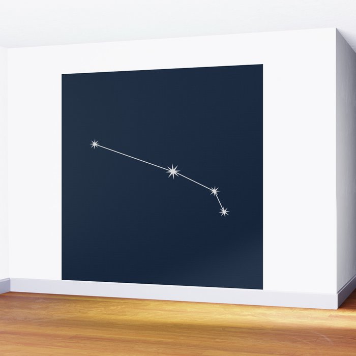 Aries Zodiac Star Constellation Line Art Dark Blue Wall Mural Gallery Image 2