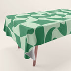 Wavy Check in Forest Green Tablecloth Gallery Image 1