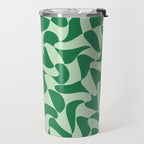 Wavy Check in Forest Green Travel Mug Gallery Image 2