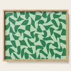 Wavy Check in Forest Green Serving Tray Gallery Image 1