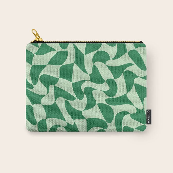 Wavy Check in Forest Green Carry All Pouch Gallery Image 1