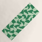 Wavy Check in Forest Green Yoga Mat Gallery Image 1