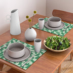 Wavy Check in Forest Green Placemat Gallery Image 2