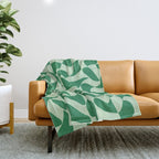Wavy Check in Forest Green Throw Blanket Gallery Image 1