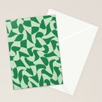 Wavy Check in Forest Green Stationery Card Gallery Image 2