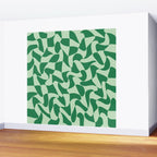 Wavy Check in Forest Green Wall Mural Gallery Image 2