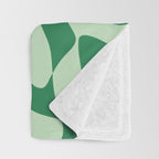 Wavy Check in Forest Green Throw Blanket Gallery Image 3