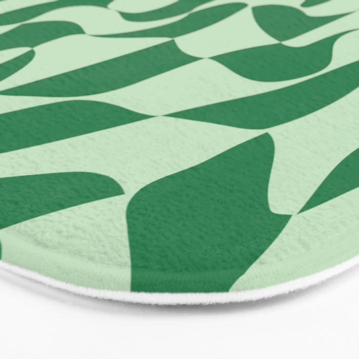Wavy Check in Forest Green Bath Mat Gallery Image 3