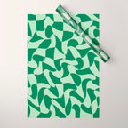 Wavy Check in Forest Green Wrapping Paper Gallery Image 1