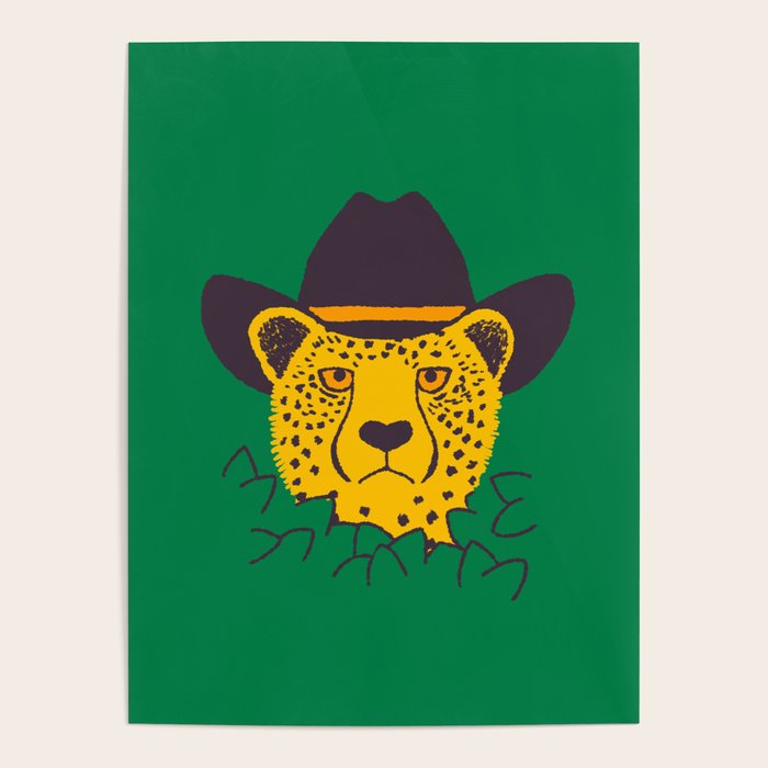 Leafy Cowgirl Cheetah Poster Gallery Image 1