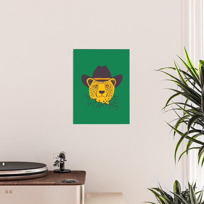 Leafy Cowgirl Cheetah Poster Gallery Image 2