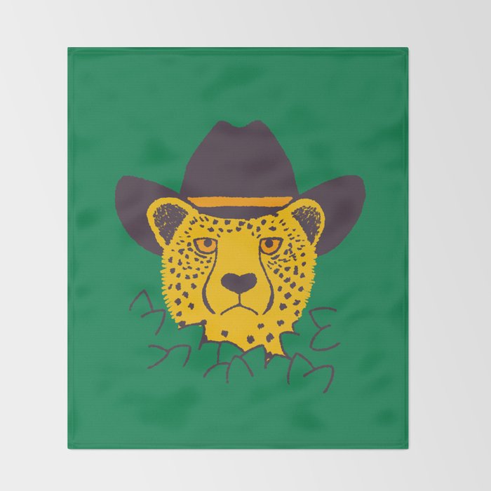 Leafy Cowgirl Cheetah Throw Blanket Gallery Image 2