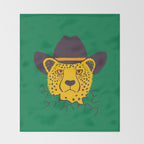 Leafy Cowgirl Cheetah Throw Blanket Gallery Image 2