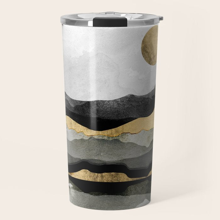 Golden Spring Moon Travel Mug Gallery Image 1