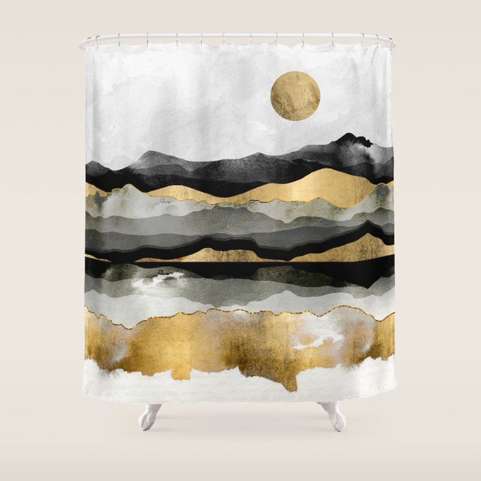Golden Spring Moon Shower Curtain Gallery Image 1
