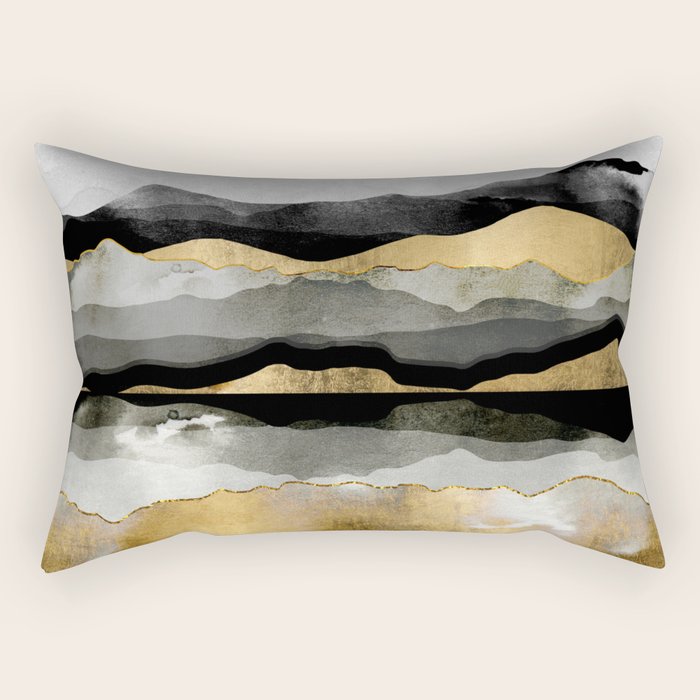 Golden Spring Moon Rectangular Pillow Gallery Image 1