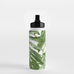 Vibrant tropical foliage on white Water Bottle Gallery Image 2