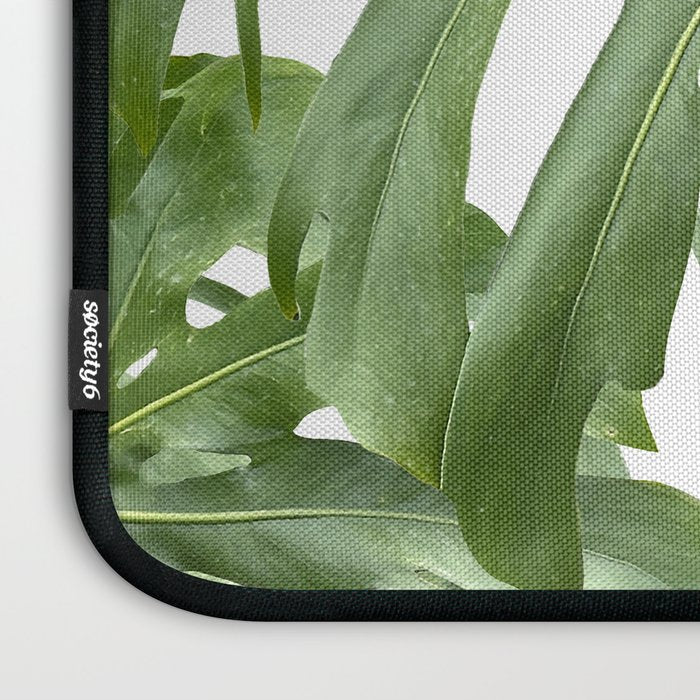 Vibrant tropical foliage on white Laptop Sleeve Gallery Image 3