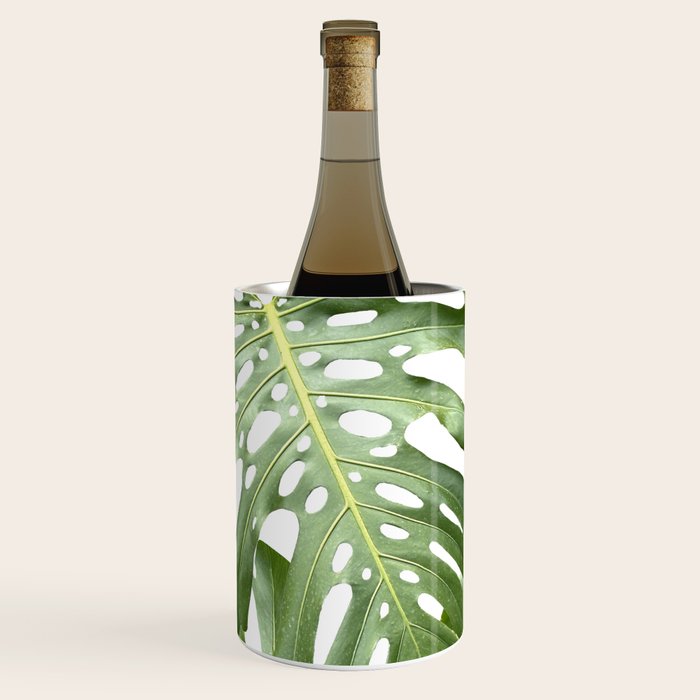 Vibrant tropical foliage on white Wine Chiller Gallery Image 1