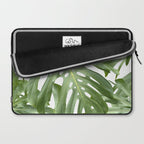 Vibrant tropical foliage on white Laptop Sleeve Gallery Image 2