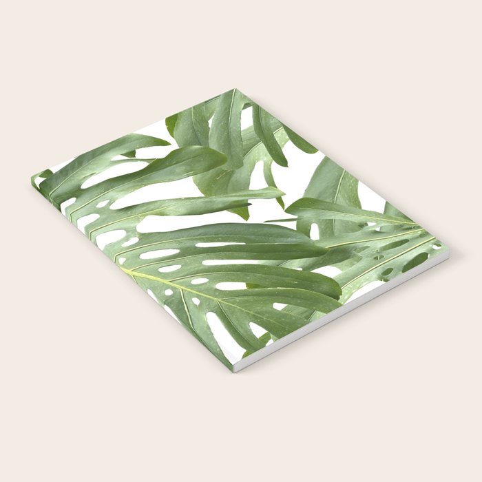 Vibrant tropical foliage on white Notebook Gallery Image 1